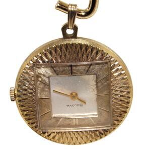 Vintage Bulova Gold Plated Pendant Watch Wind Up Swiss Watch Runs